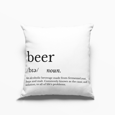Beer Definition Cushion Cover dylinoshop