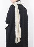 beige yellow casual tassel rectangle scarves women winter shawl AM-SCF191107