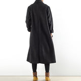 black warm woolen coats outwear 2021 winter outfits oversize jackets long CTS171028
