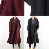 black warm woolen coats outwear 2021 winter outfits oversize jackets long CTS171028