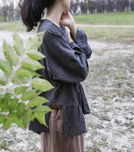 Asymmetrical Linen Shirt | Lotus dylinoshop