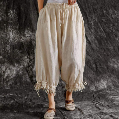 Zen Cotton Linen Fringed Pants | Zen Buddha Trends