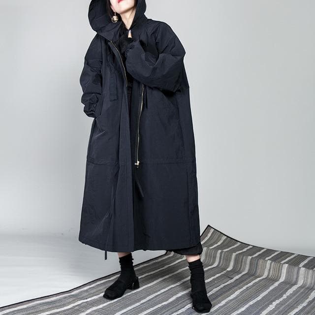Black Hooded Oversized Coat | Millennials dylinoshop