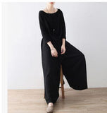 Wide Leg Cotton and Linen Overall Buddha Trends