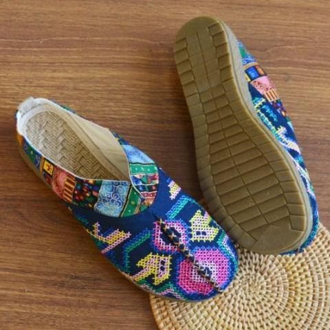 Geometric Colorful Cotton Shoes dylinoshop