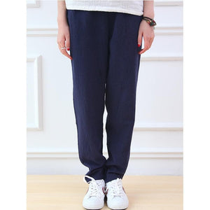 Cotton & Linen Pleated Pants | Zen dylinoshop