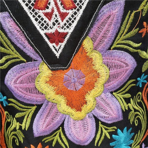 Boho Handmade Embroidered Denim Jacket dylinoshop