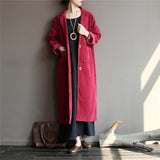 Casual Chic Corduroy Trench Coat dylinoshop