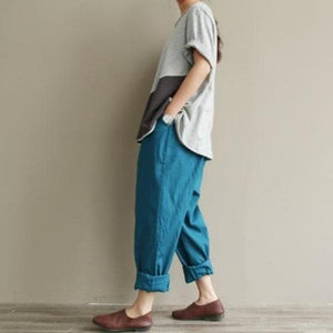 Casual Literary Roll-up Trousers  | Zen dylinoshop