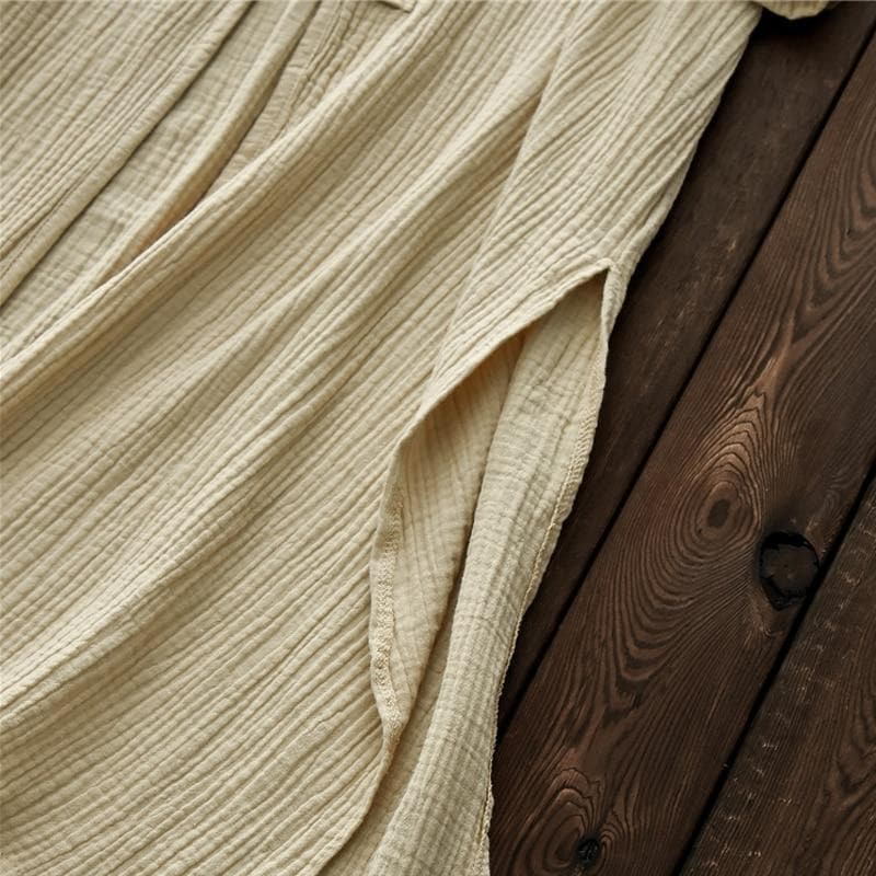 Chinese Style Cotton Linen Trench Coat  | Zen dylinoshop