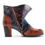Clover Boho Hippie Low Heel Boots dylinoshop