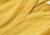 Cotton and Linen V Neck T-Shirt Blouse dylinoshop