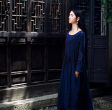 Zen Sunday Plus Size Cotton and Linen Dress  | Zen Buddha Trends