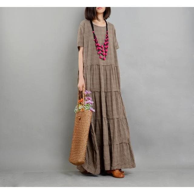 Loose Cotton and Linen Dress | Nirvana dylinoshop