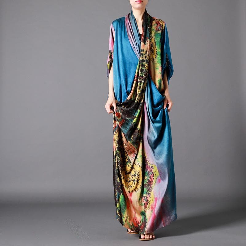 Asia Scenery Colourful Maxi Dress | Nirvana dylinoshop