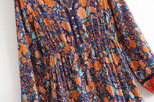 Boho Gypsy Floral Printed Dress dylinoshop
