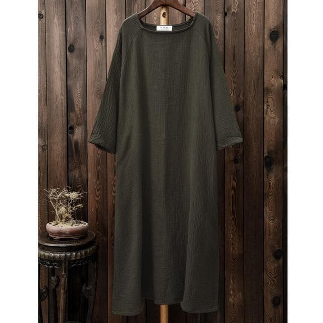 Casual Cotton Maxi Dress  | Zen dylinoshop