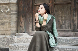 Casual Cotton Maxi Dress  | Zen dylinoshop