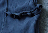 Cotton and Linen Loose T-Shirt Dress | Lotus dylinoshop
