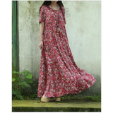 Floral Bohemian Hippie Dress dylinoshop