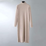 Jenna Solid Knitted Cotton Dress dylinoshop