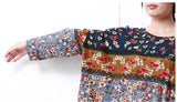 Long Sleeve Floral Patchwork Robe dylinoshop