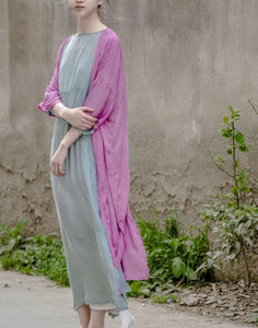 Loose Plus Size Silk Dress | Lotus dylinoshop