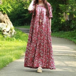 Floral Bohemian Hippie Dress dylinoshop