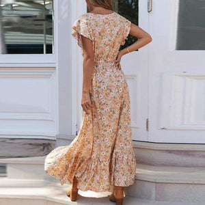 Southern Beauty Floral Gypsy Maxi Dress Buddha Trends