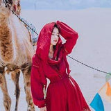 Vintage Gypsy Red Maxi Dress | Mandala Buddha Trends