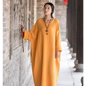 Casual Zen Oversized Cotton Dress  | Zen dylinoshop