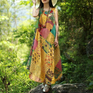 Sweet Dreams Patchwork Hippie Dress Buddha Trends