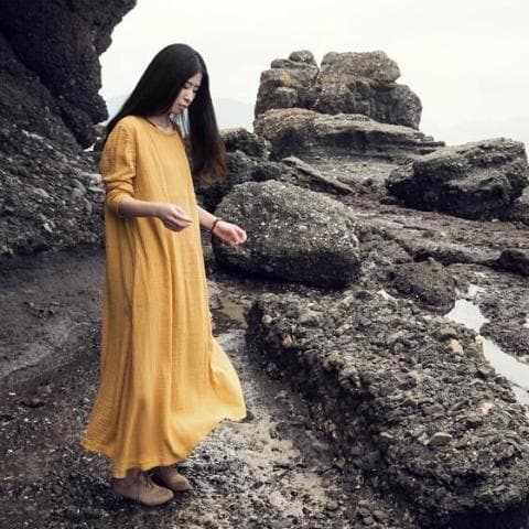 Zen Casual Plus Size Linen Dress | Zen Buddha Trends