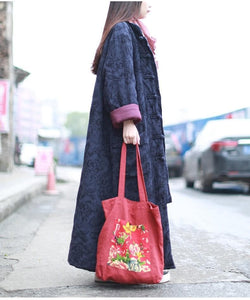 Floral Jacquard Trench Coat dylinoshop