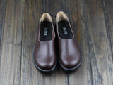 Genuine Leather Round Toe Flats dylinoshop