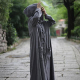 Vivid Linen Hooded Trench Coat | Zen Buddha Trends