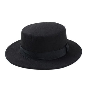 Grunge Flat Boater Style Hat dylinoshop