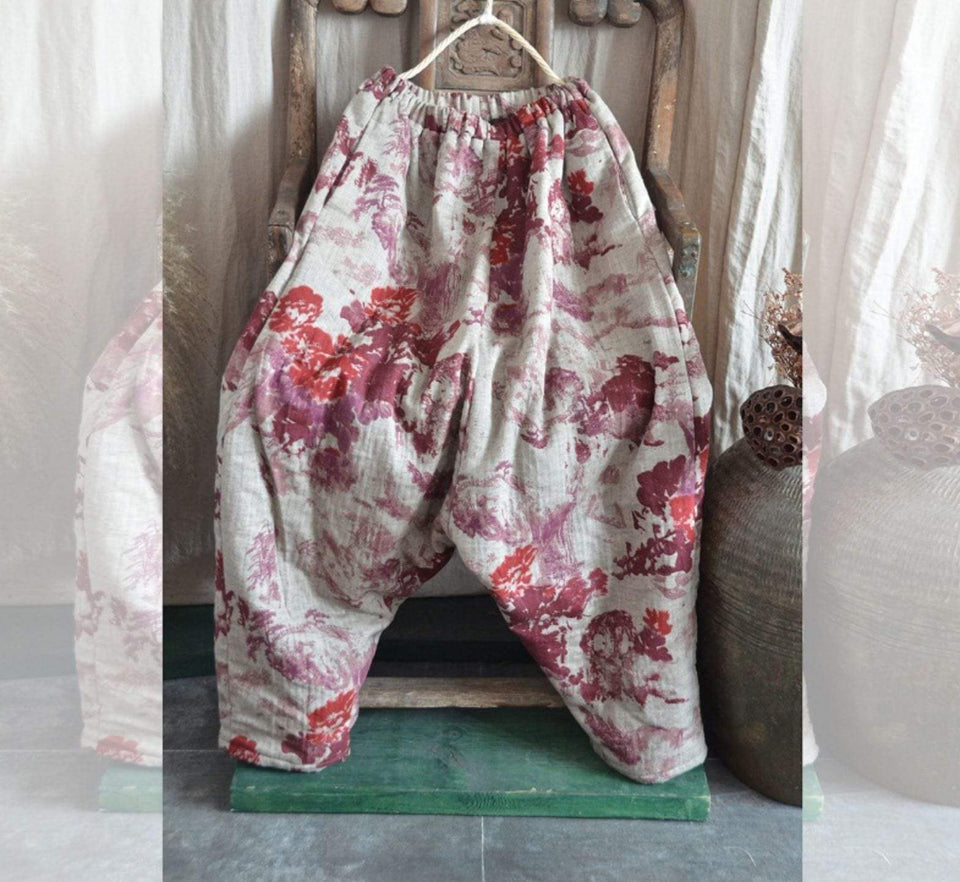 Cotton And Linen Harem Pants dylinoshop