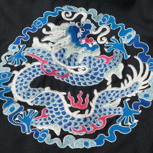 Dragon Embroidered Loose Harem Pants dylinoshop