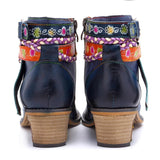 Harmony Boho Hippie Low Heel Ankle Boots dylinoshop