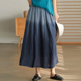 Tie-Dye Gradient Linen Skirt Buddha Trends