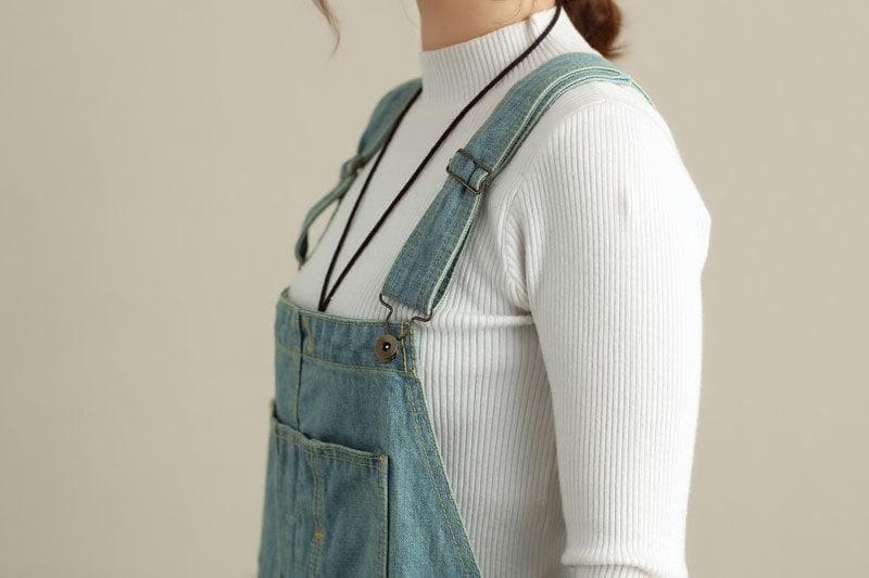 Loose Ripped Denim Overall Buddha Trends
