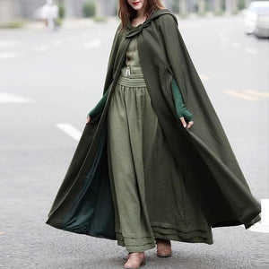 Lushine Plus Size Hooded Cloak Buddha Trends
