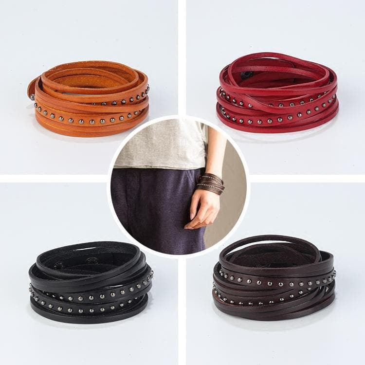 Multi Layered Leather Bracelet Buddha Trends