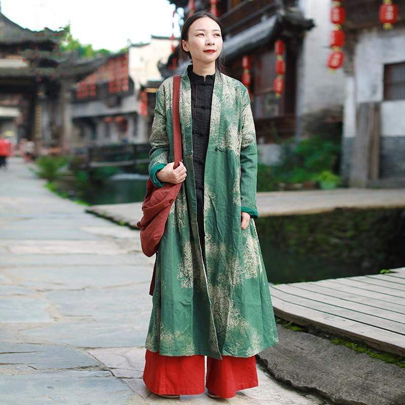 Nature Inspired Linen Trench Coat Buddha Trends