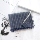 Striped Cotton & Linen Shawls Buddha Trends