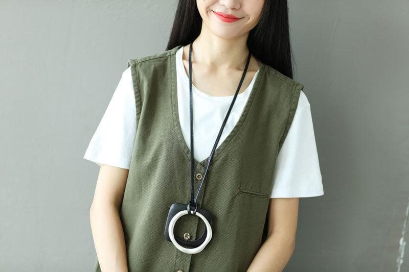 Army Green Loose Overall For Women DYLINOSHOP