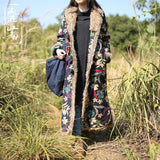 Long Floral Hooded Trench Coat dylinoshop