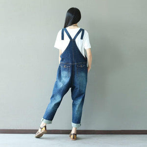 Ripped Baggy Denim Overall Buddha Trends