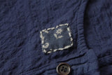 Vintage Casual Blue Tie Dye Linen Shirt | Lotus Buddha Trends